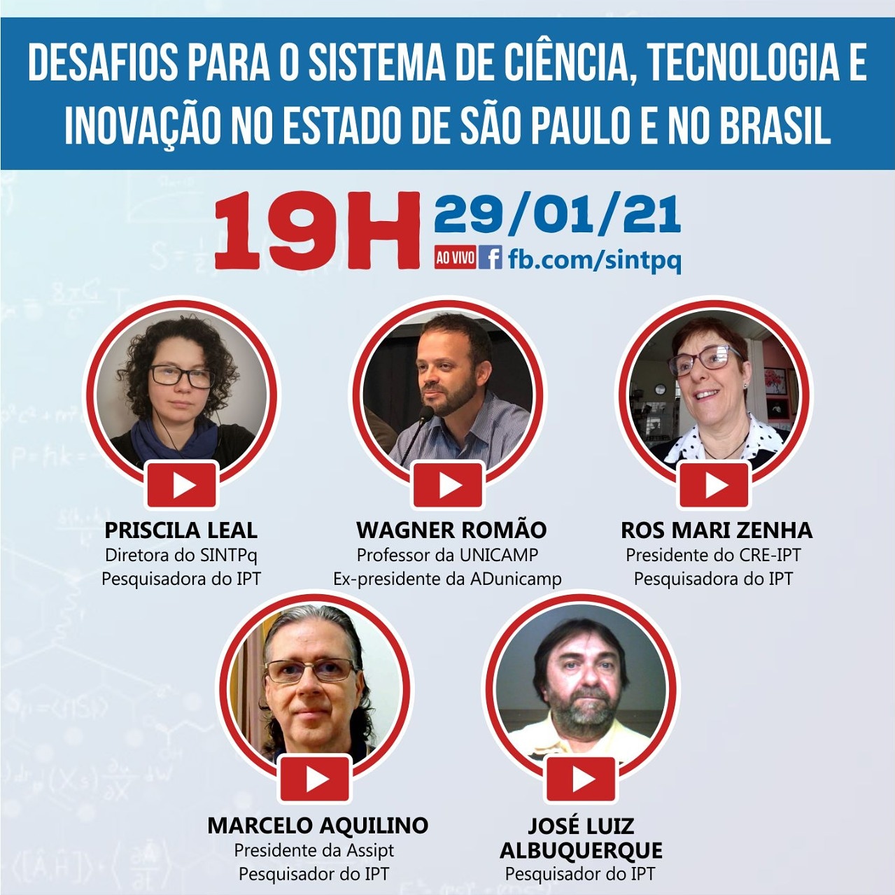 LIVE: Desafios para o sistema de ciência, tecnologia e inovação no Estado de São Paulo e no Brasil
